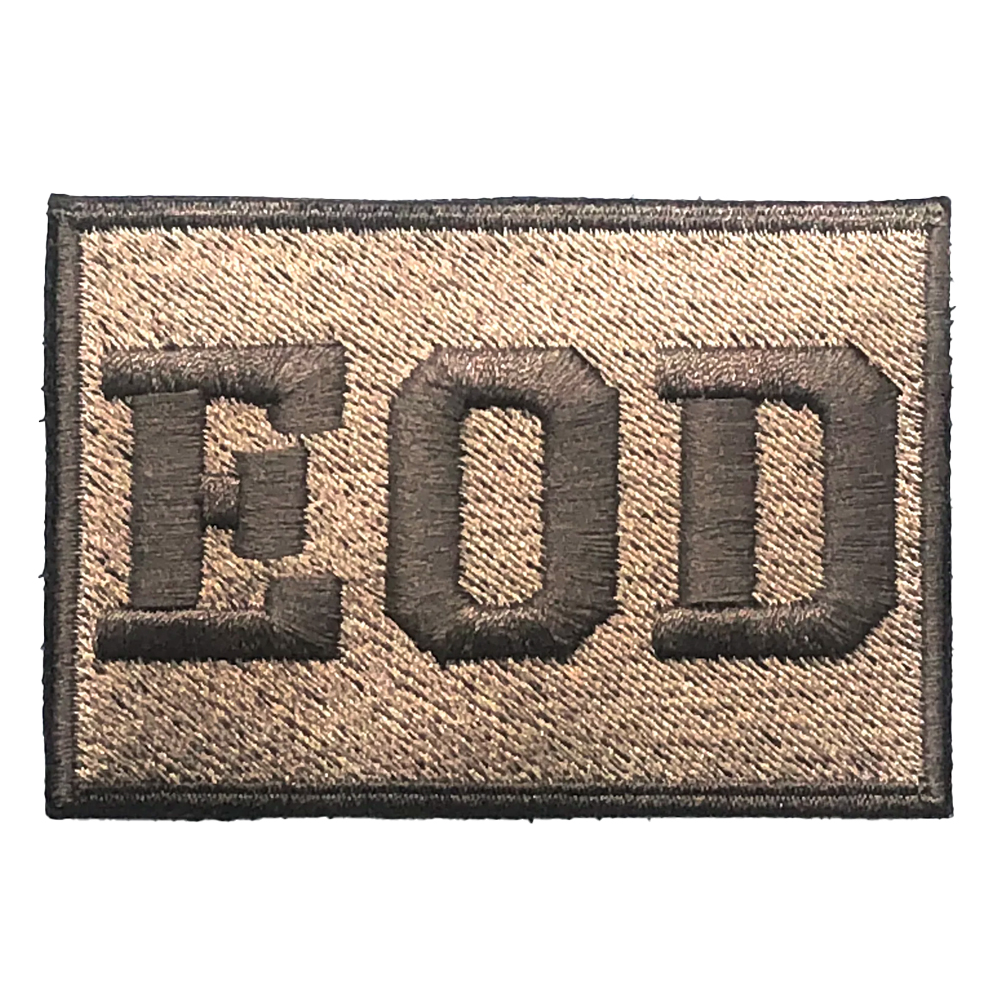 Patch Embroided - 3"x2" - EOD - Tan