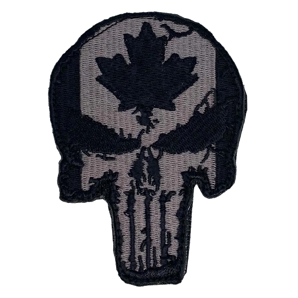 Patch Embroided - 2.5"x3.5" - Punisher Canada - Grey