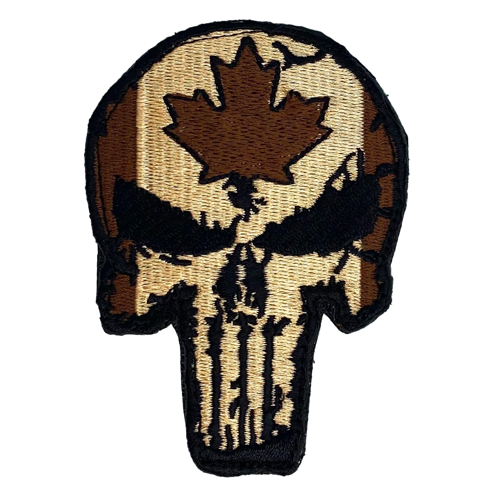 Patch Embroided - 2.5"x3.5" - Punisher Canada - Tan