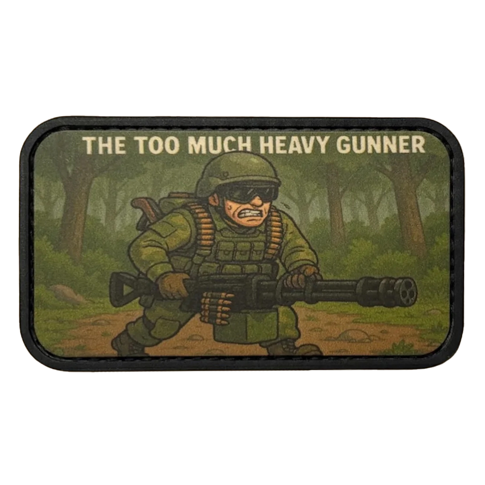 Patch Printed PVC The Airsoft Players Type - 3.5"x2" - The Too Much Heavy Gunner
