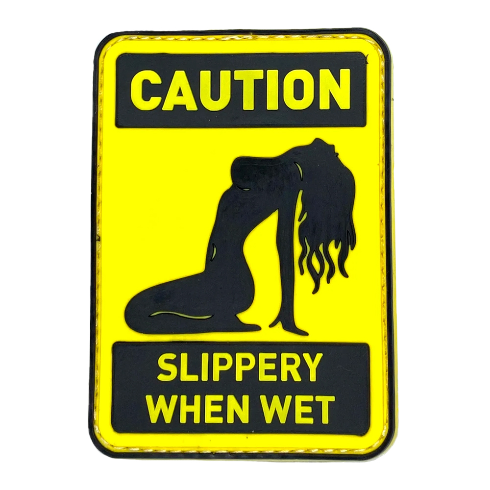 Patch PVC - 2.5"x3.5" - Slippery When Wet