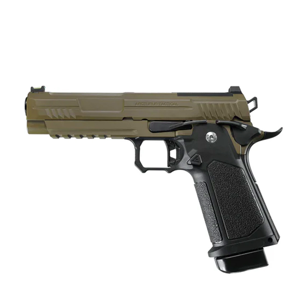 Arcturus Vanguard 5" Hi-Capa GBB (Green Gas) Airsoft Pistol - Optic Ready Slide - Black & Tan