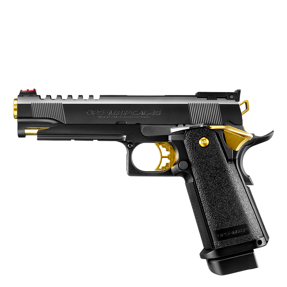 Tokyo Marui Gold Match Hi-Capa 5.1 Gas Blowback (Green Gas) Airsoft Pistol – Black/Gold