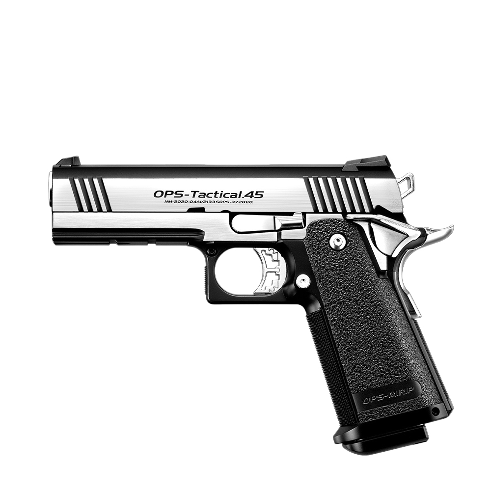 Tokyo Marui OPS Hi-Capa 4.3 Dual Gas Blowback (Green Gas) Airsoft Pistol – Stainless Custom