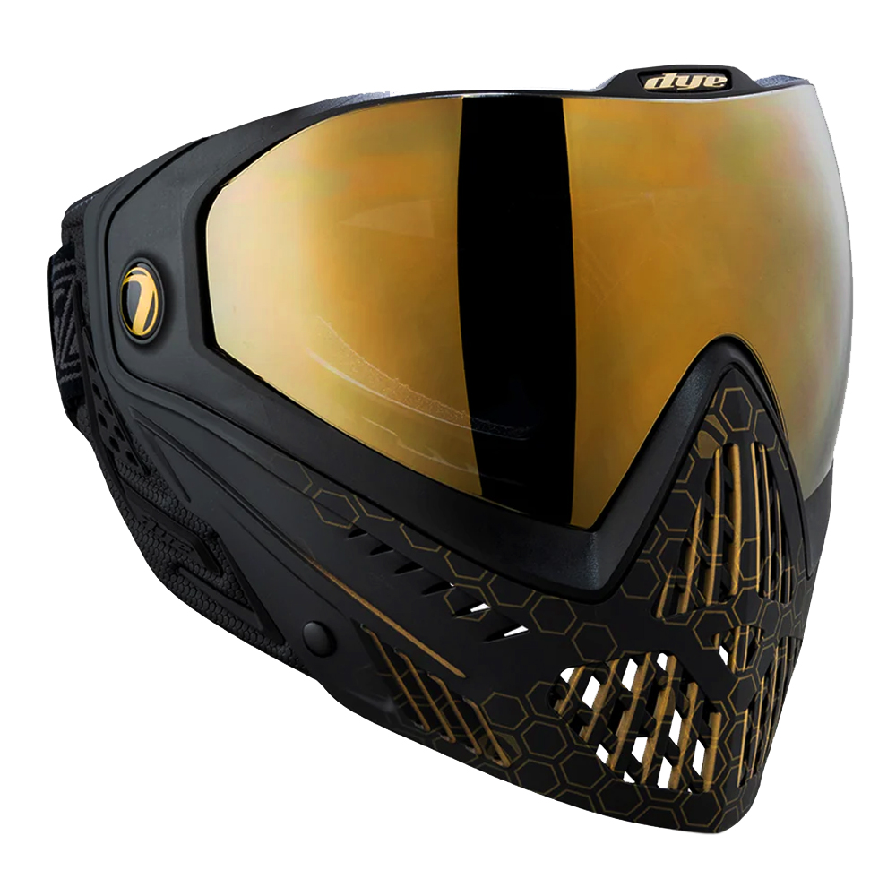 Dye I5 Paintball Mask With Thermal Lens - Hypercam Black/Gold Fade